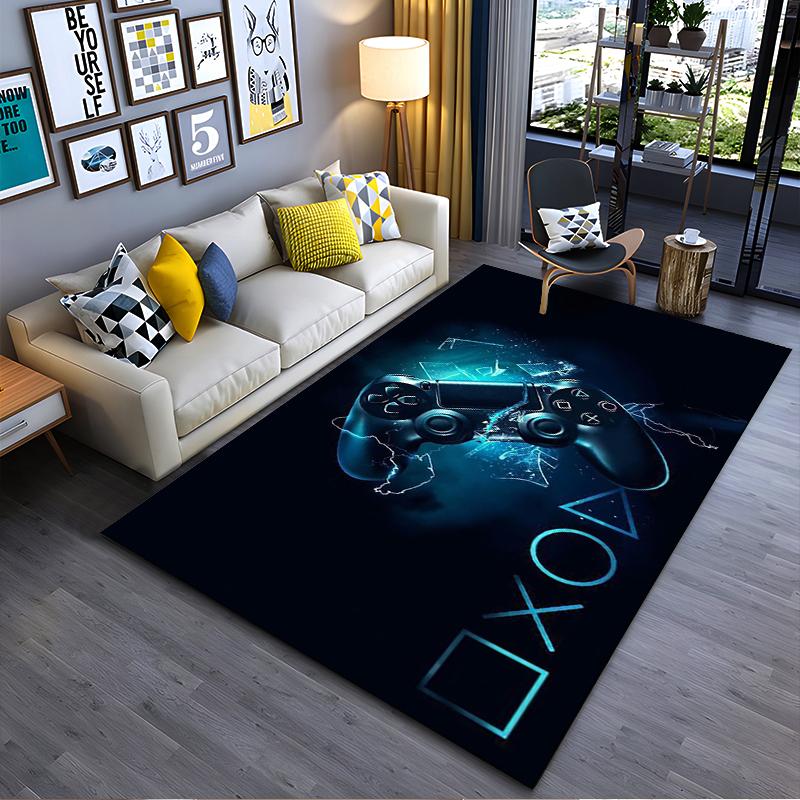 

Gaming Console Controller Pattern Carpet with Cool Neon Design Suitable for use as an anti-slip for living room bedroom sofas 40x60cm( 15x23in )