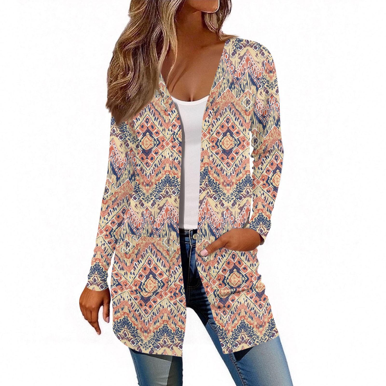 

Women s Long Sleeve Cardigan Casual Jacket With Pockets Top L