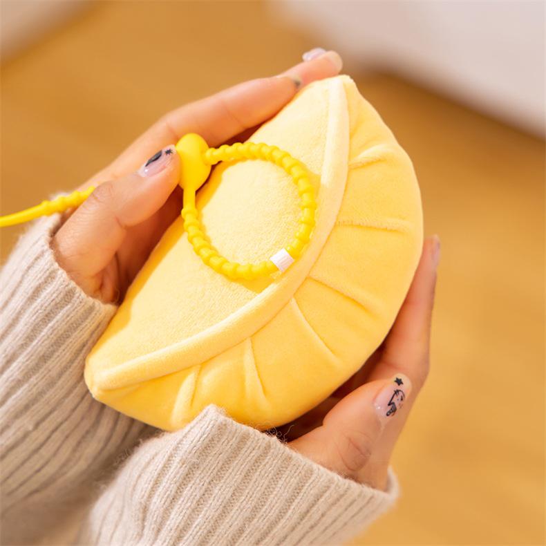 Cute Dumpling Plush Keychain for Women - Small Bun Bag Charm
