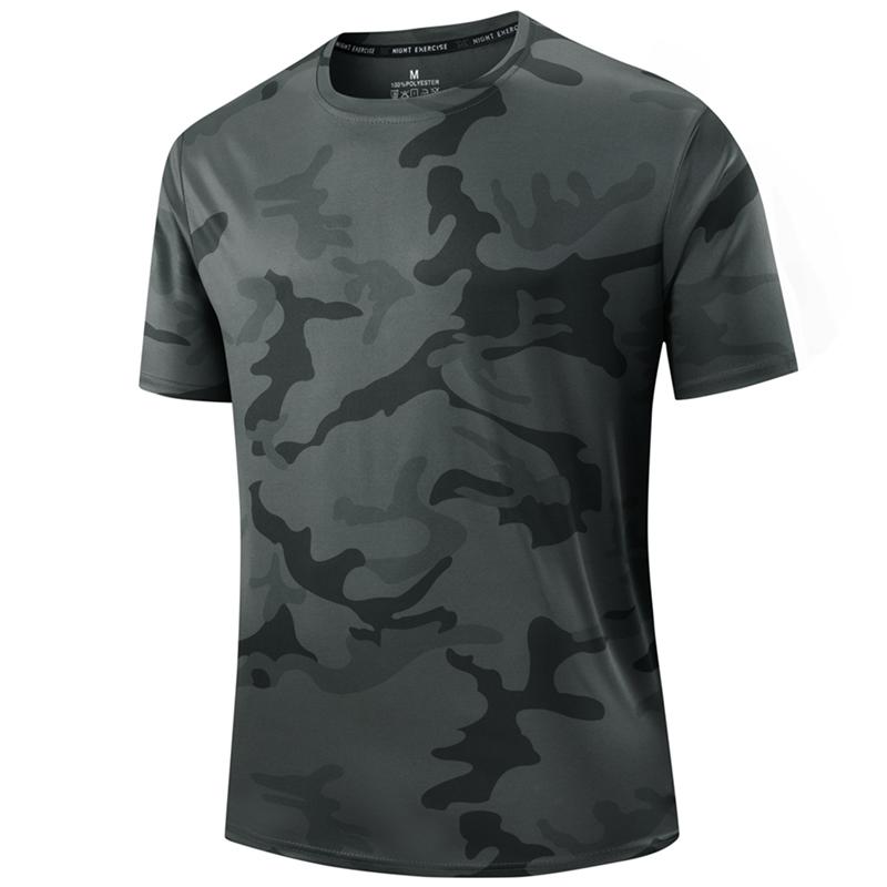 Sports T-shirt Men's Summer Loose Breathable Casual Ice Silk Short Sleeved Running Fitness Thin Half Sleeved T-shirt