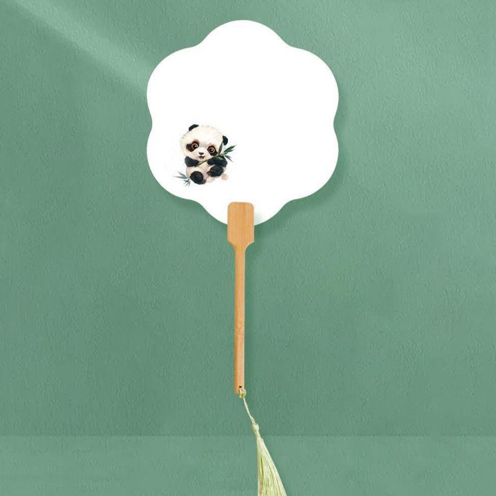 

DIY Calligraphy Circular Fan Chinese Style Art Hand Fan Creative Xuan Paper Fan Dance Style 11