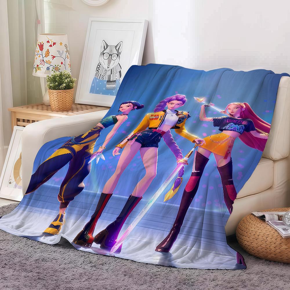 Singer K-Kpop D-Demon H-Hunters Blanket Warm And Soft Suitable For Bedroom Living Room Sofa Bed Office Travel Camping
