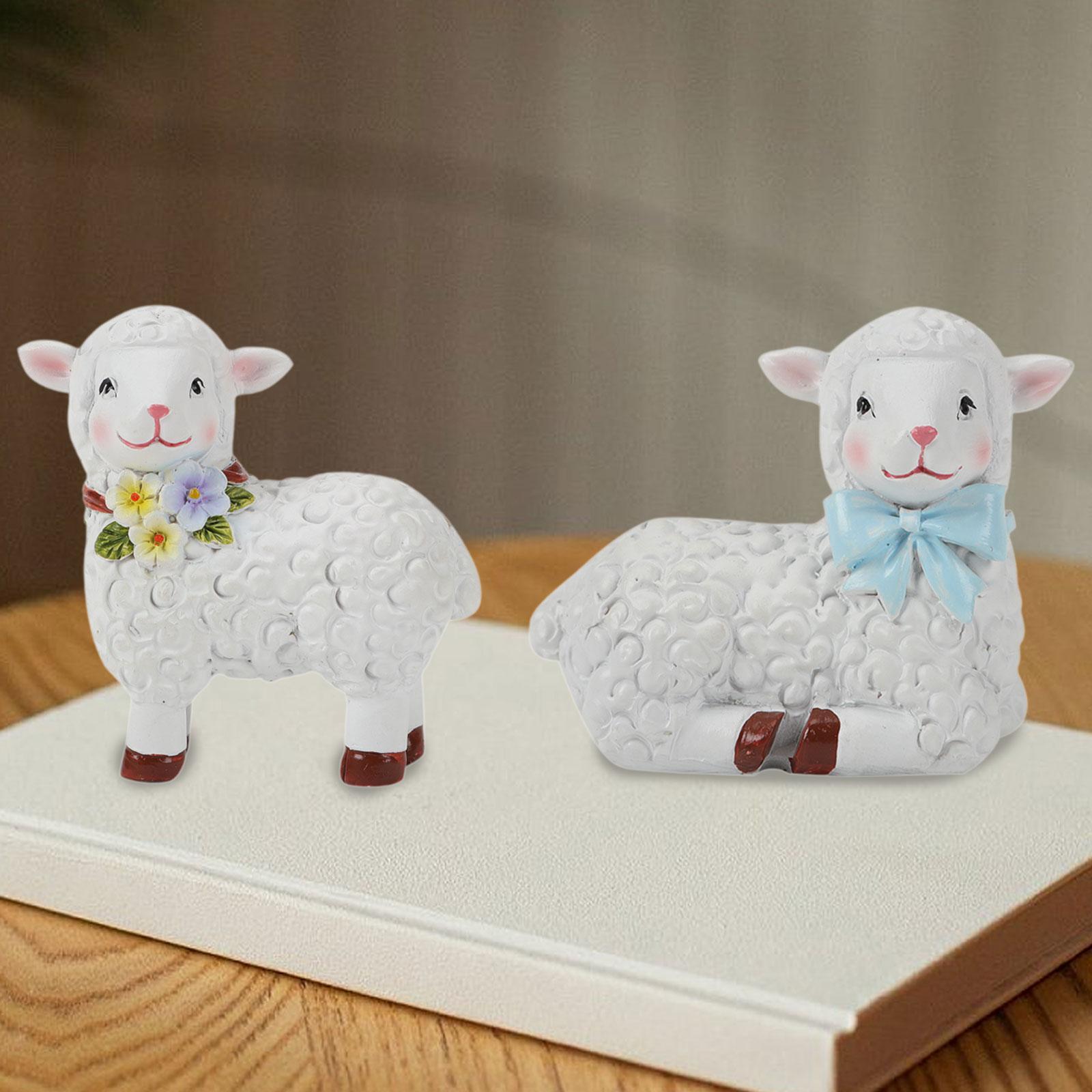 

Sheep Statue Garden Accessories Flower Pot Decoration Decorative Craft DIY Gifts Landscape Ornament for Outdoor Flowerpot белый