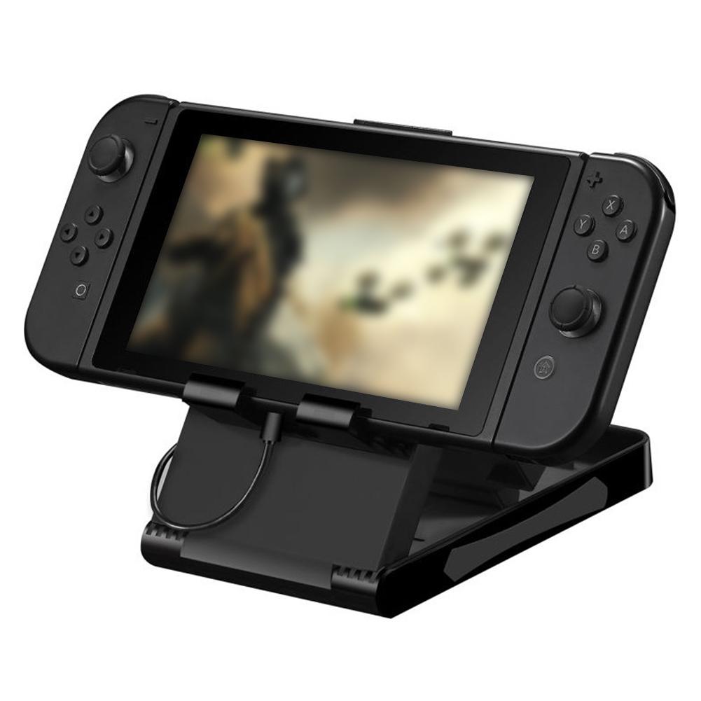 Foldable Game Console Play Stand for Switch Host Adjustable Support for NS StandBlack