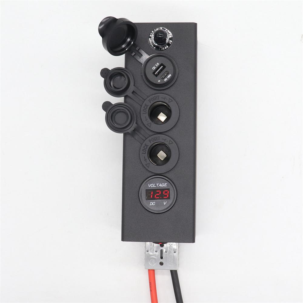 12/24V Control Box With Power Sockets USB+TYPE-C 8AWG Anderson Plug Replacement