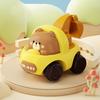 Toddler Car Toy No Battery Required Cartoon Animal Shape Four-wheel Inertia Drive Forward Excavator Car Model Toy