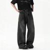 American washed retro cleanfit straight jeans men's trendy brand loose autumn straight mopping long pants