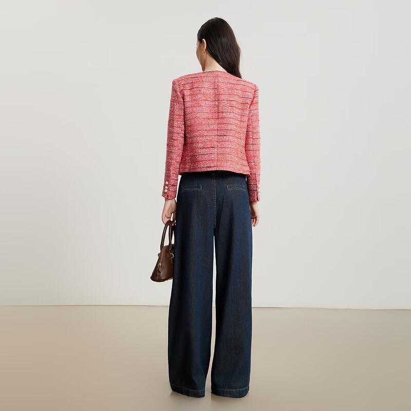 Gojin Women's Slim-Fit Little Fragrance Long Sleeve Jacket