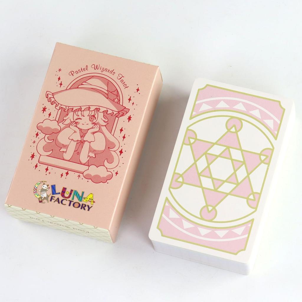 10.3*6cm Pachet Tarot Vrăjitori Pastel 78 Piese Cărți Tarot Desen Animat Anime Japonez