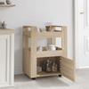 Kitchen Trolley Sonoma Oak Finish 60 X 45 X 80 Cm Engineered Wood