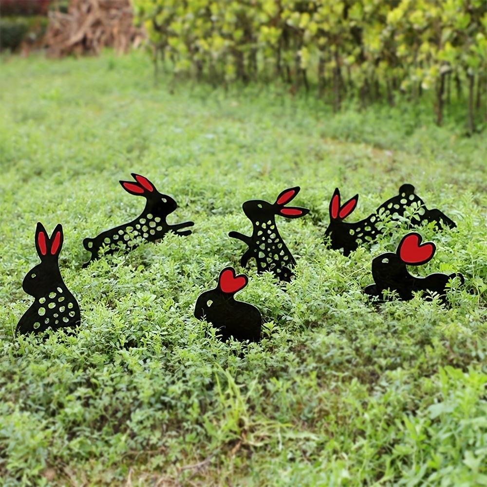 Outdoor Decorative Plug (1 Piece) Made of Acrylic - Hollow with an Easter Bunny Pattern, Perfect for Garden Enhancement