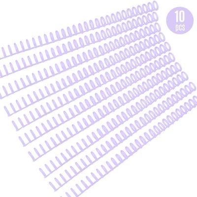 KW-trio 10pcs Plastic 30-Hole Loose Leaf Binders Ring Binding Spines Combs 85 Sheets Capacity for