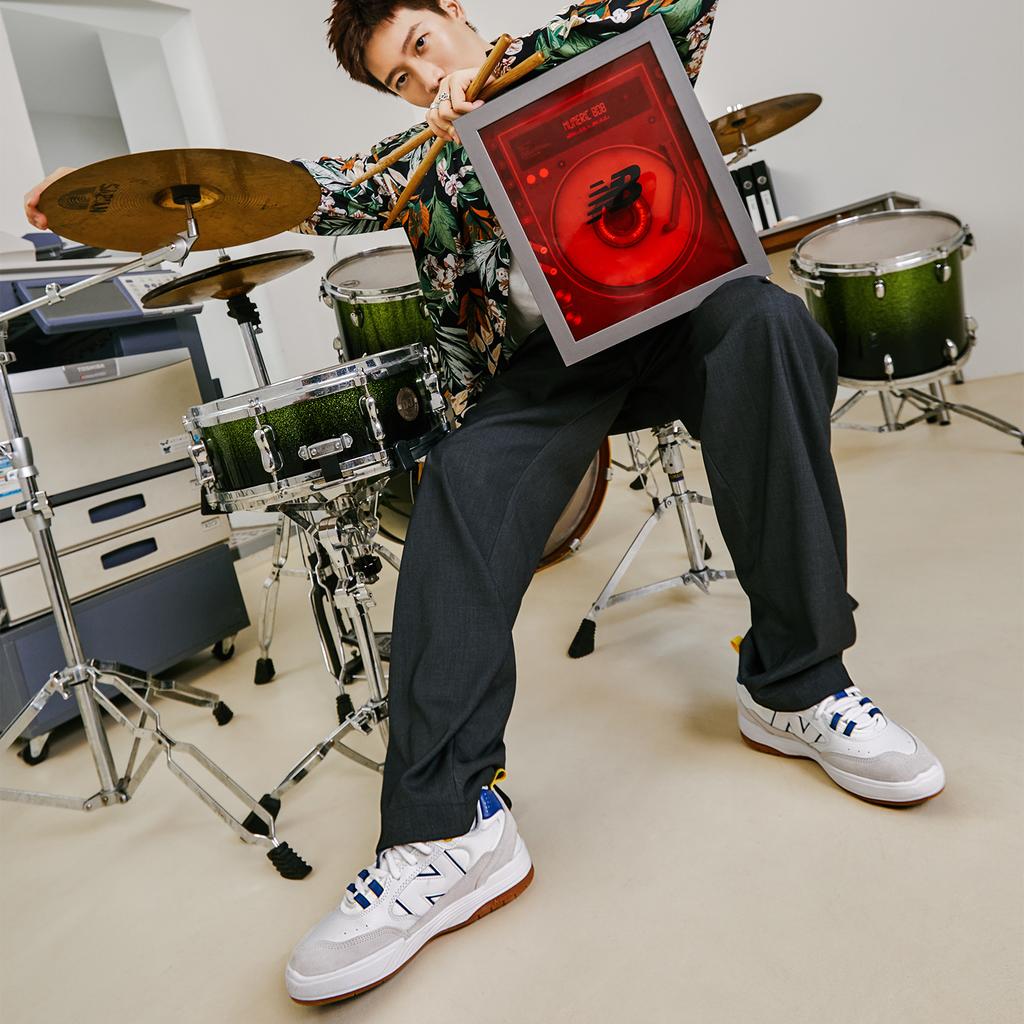 New Balance Nb Numeric Tiago Lemos 808 Leather Low-Top Skate Shoes Unisex Sneaker White Blue NM808WBY