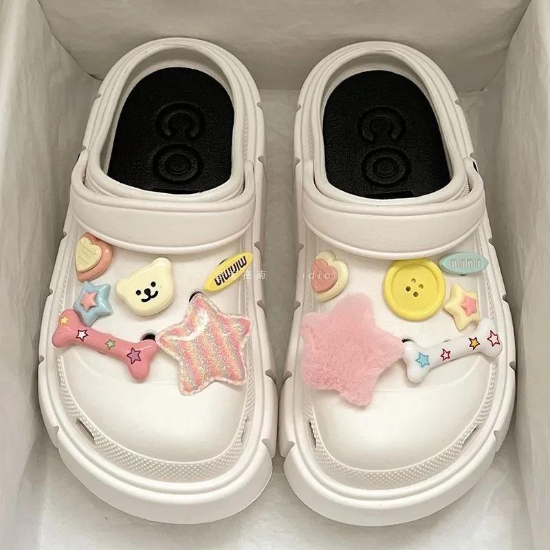 1Set Cute Cartoon Shoes Accessories Boys Girls Sandals Garden Shoe Buckle Diy Shoe Decoration