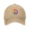 Peace Sign Symbol Tie Dye s s Hippie Costume Baseball Cap Vintage Trucker Cap sun caps fashionable Caps Women Unisexs