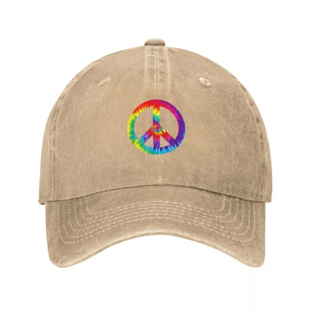 Peace Sign Symbol Tie Dye s s Hippie Costume Baseball Cap Vintage Trucker Cap sun caps fashionable Caps Women Unisexs