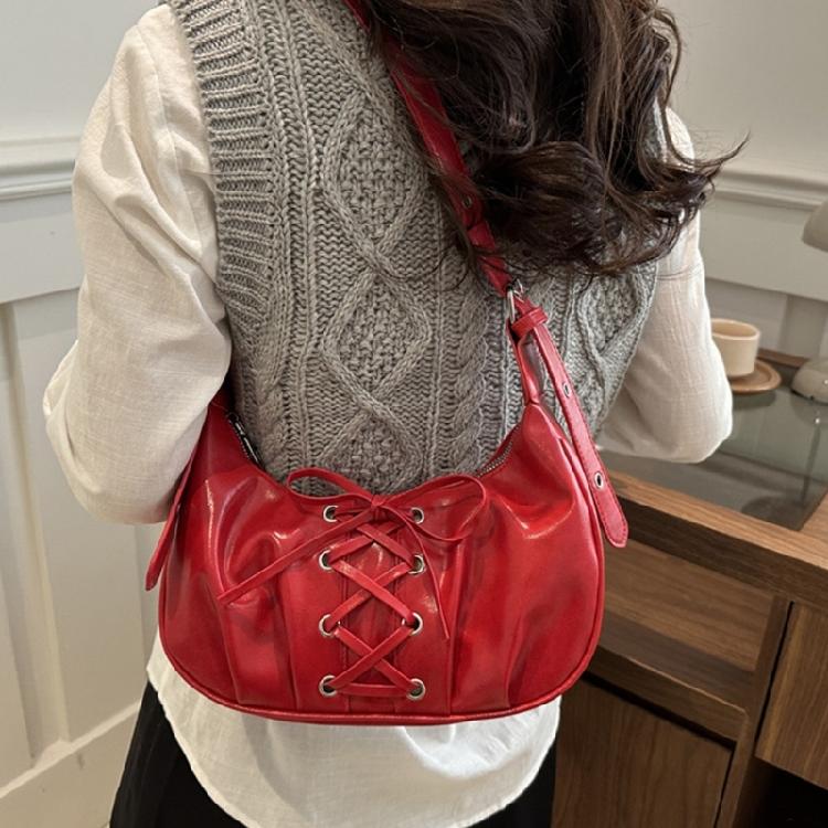 Shoulder Bag for Women Retro Pu Clutch Purses Slings Bag Handbag with Zipper Closure Evening Underarm Purse Saddles Bag