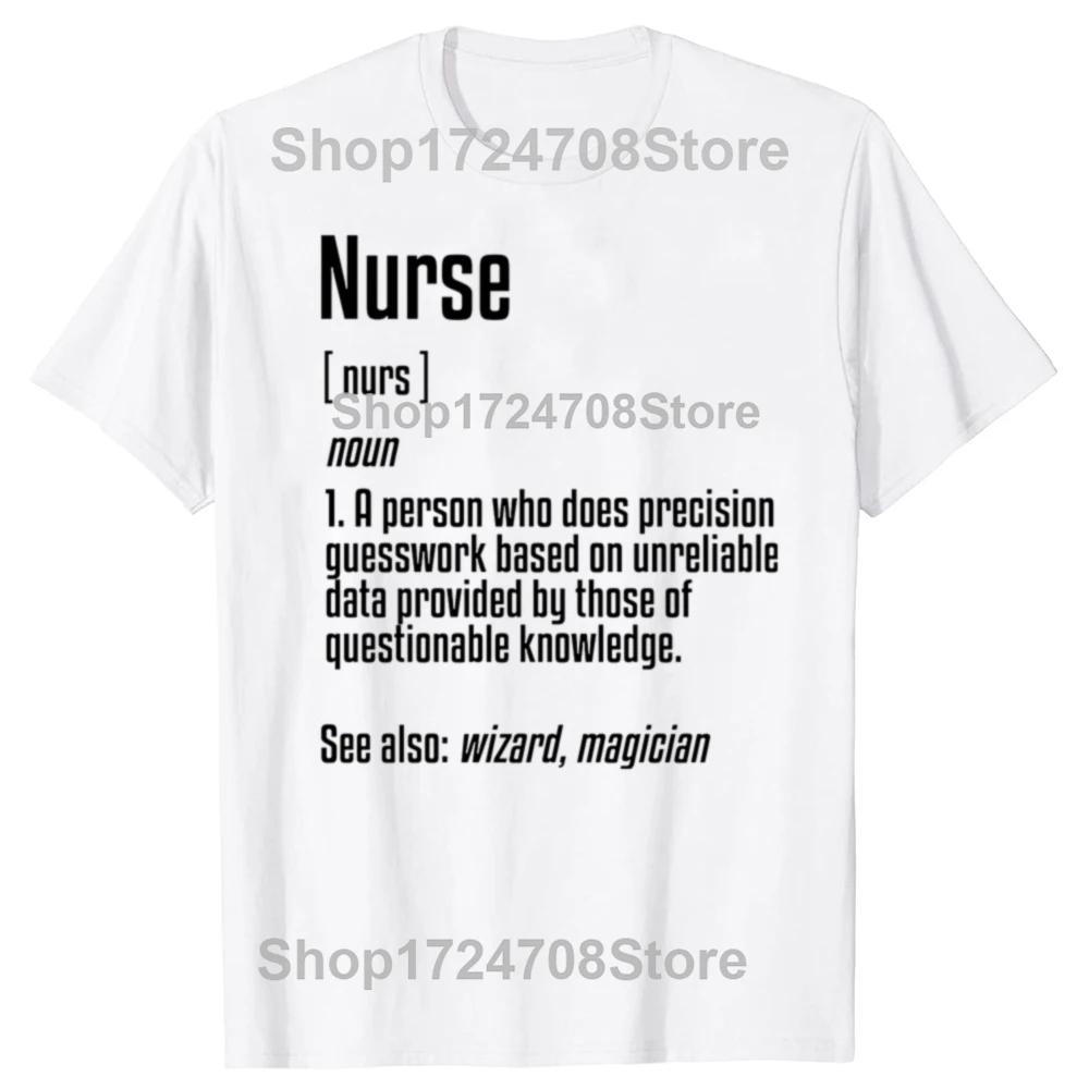 Nurse Definition T Shirt Funny Cute Nurses Week Gift Tshirt Printing Brand Man Tops Shirts Printing Cotton Short Sleeve Clothes