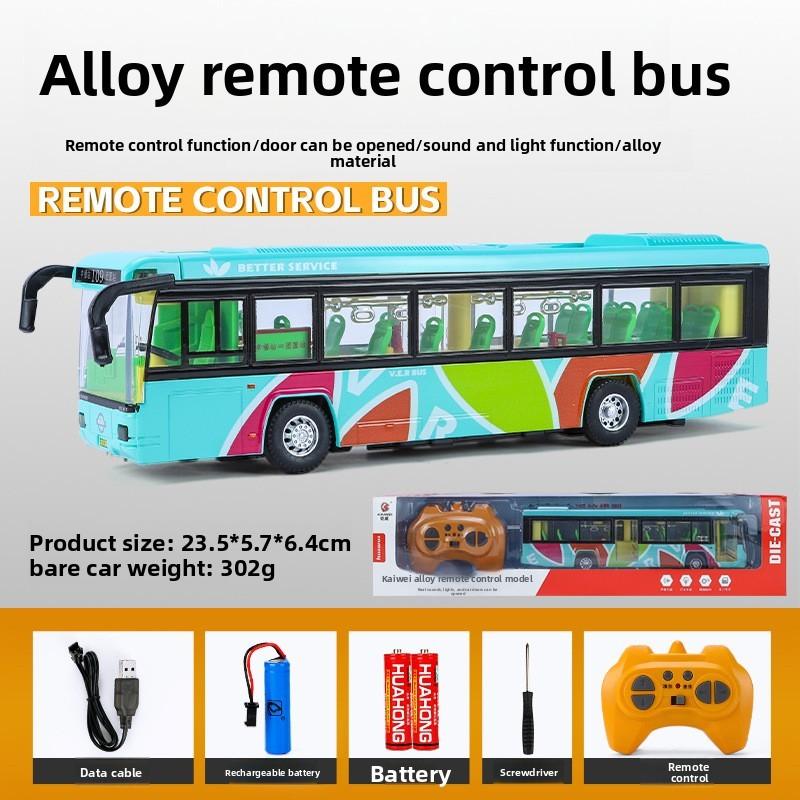 Simulation Alloy City Sightseeing Bus Model Toy With Sound And Light Functions
