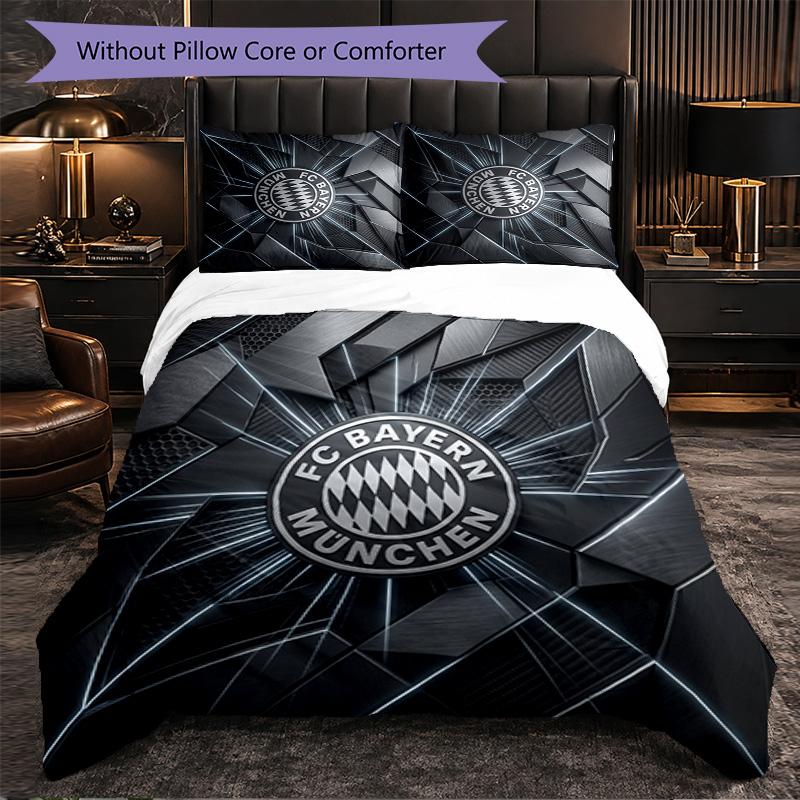 Set Biancheria da Letto Bayern Monaco Modello 3 Pezzi Morbida Copripiumino in Microfibra con Federe per Camera da Letto