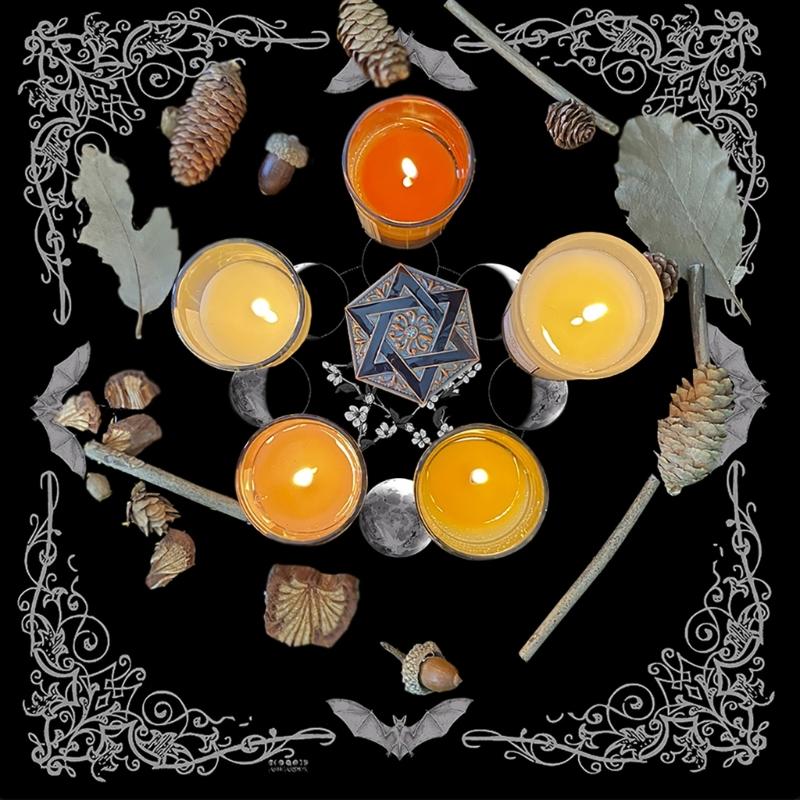 Moonphase Star Pattern Astrology Tablecloth Tarot Divinations Tablecloth Altars Cloth Divinations Board Game Accessory