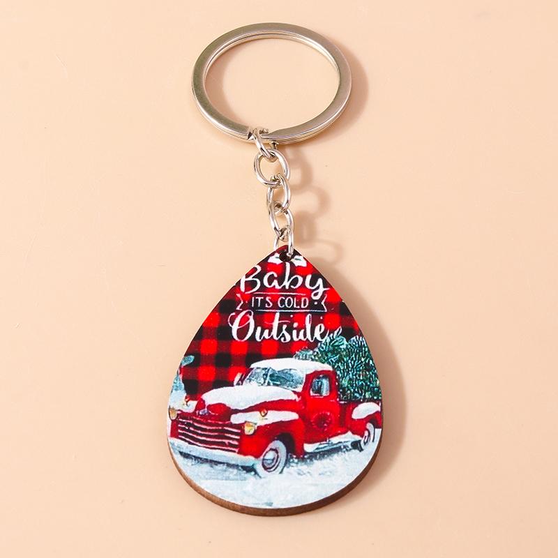 Cute Christmas Key Chain Snowman Santa Claus Key Ring Pendant for Car Key Holder Women Girls Handbag Decor DIY Jewelry Gift