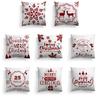 Christmas Flax Soft Pillowcase Sofa Waist Throw Pad Cover Home Decoration