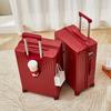 Red Wedding Dowry Suitcase: New Trolley Case for Brides & Grooms, with Password Lock and Leather Finish.