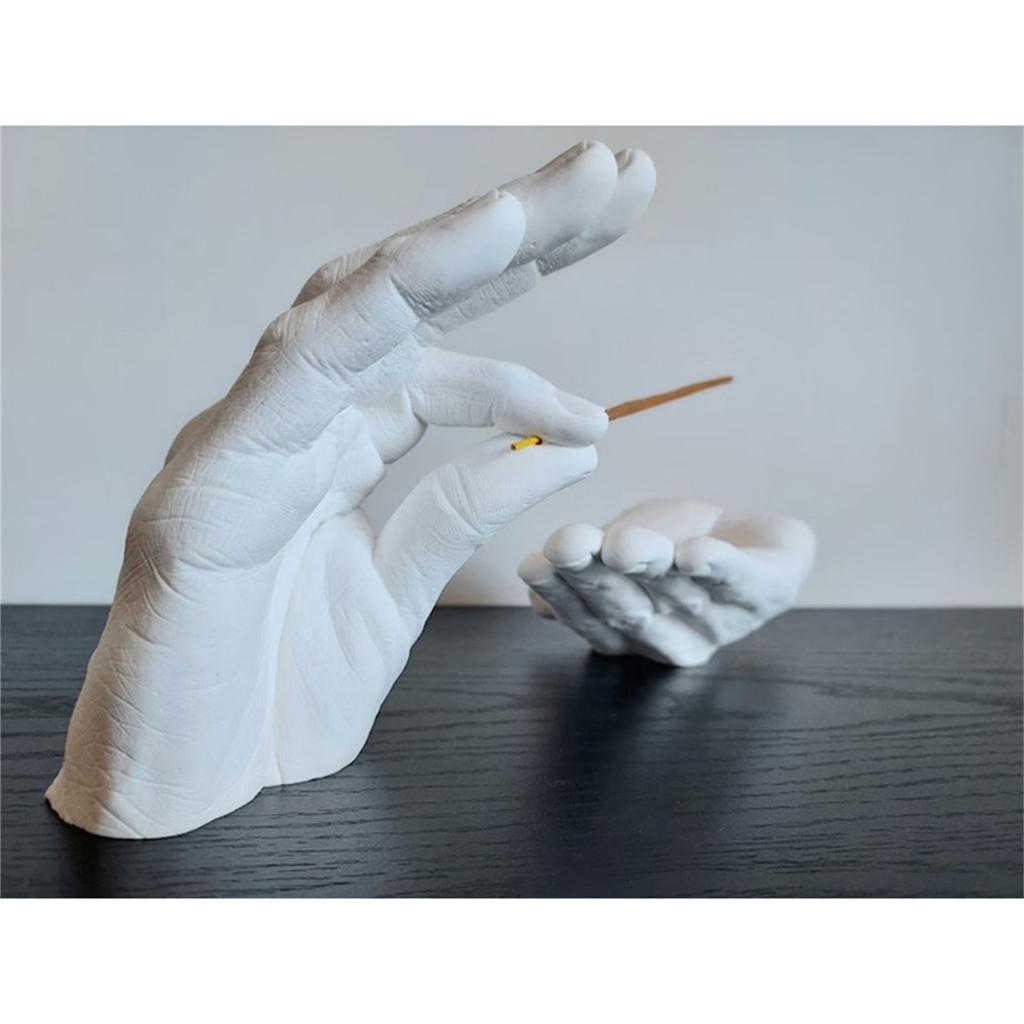 Eleganti Bruciatori di Incenso a Forma di Mano con Raccogli Cenere Artigianato Set Portaincenso a Bastoncino per Arredo Scrivania Casa