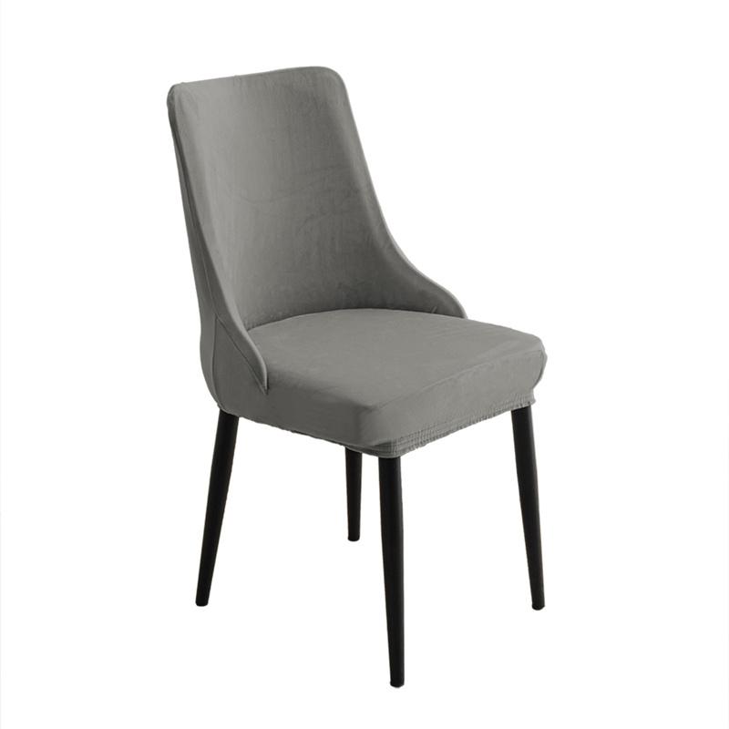 

1/2 шт. Мягкие бархатные чехлы на изогнутые обеденные стулья, Эластичные маленькие чехлы на стулья с подлокотниками, Кухонные чехлы на сиденья для свадебного банкета, дома 2PCS