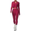 Three-Piece Yoga Set: Cross-Back Sports Tank, Zipper Jacket, High-Waisted Butt Lifting Leggings