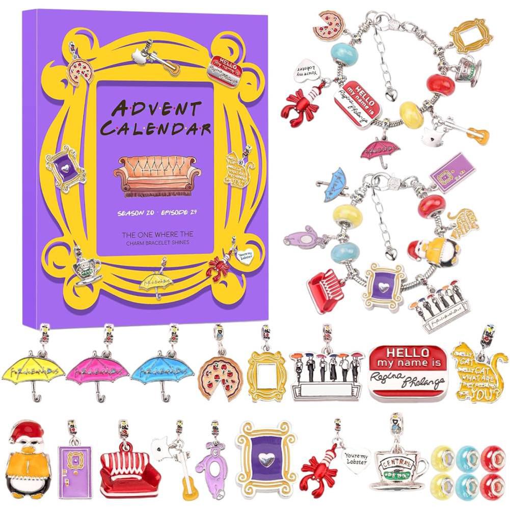 Advent Calendar 2024 DIY Bracelet Set Christmas Countdown Calendar 24 Days Xmas Countdown Calendar TV Show Xmas Gift for Women