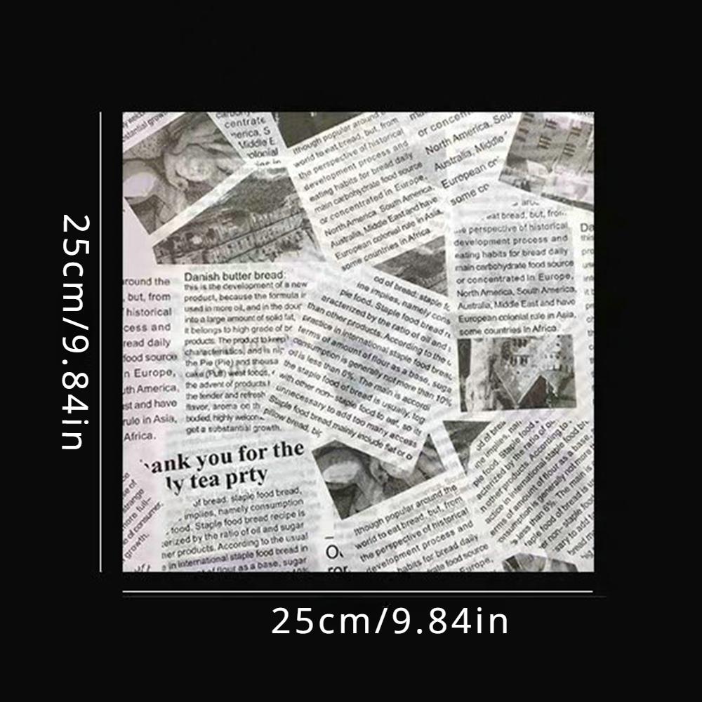 

50pcs Oil-Proof Wax Paper for Wrapping Sandwich Packaging Burger Bread Fried Food Fryer Air Baking Paper Plate Mat Accessories