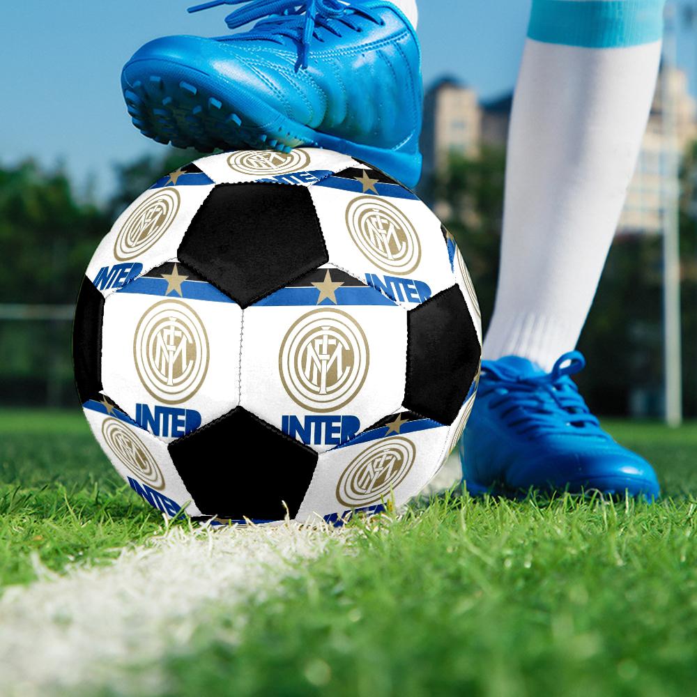Pallone Calcio Indoor Inter Milan Colorato Cucito a Macchina PVC Misura 5 Allenamento Squadra Pronto per la Competizione Durevole Rimbalzo Elevato Cool Regalo Sportivo