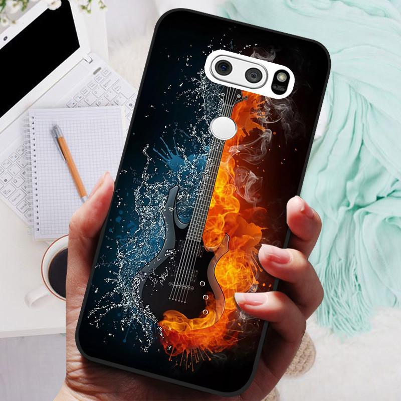 Para LG V30 V30+ Funda Gato Lindo Pintado Trasera para Teléfono Para LG V35 V30S Thinq Funda Silicona Suave Para LGV30 V30 Plus Fundas Coques