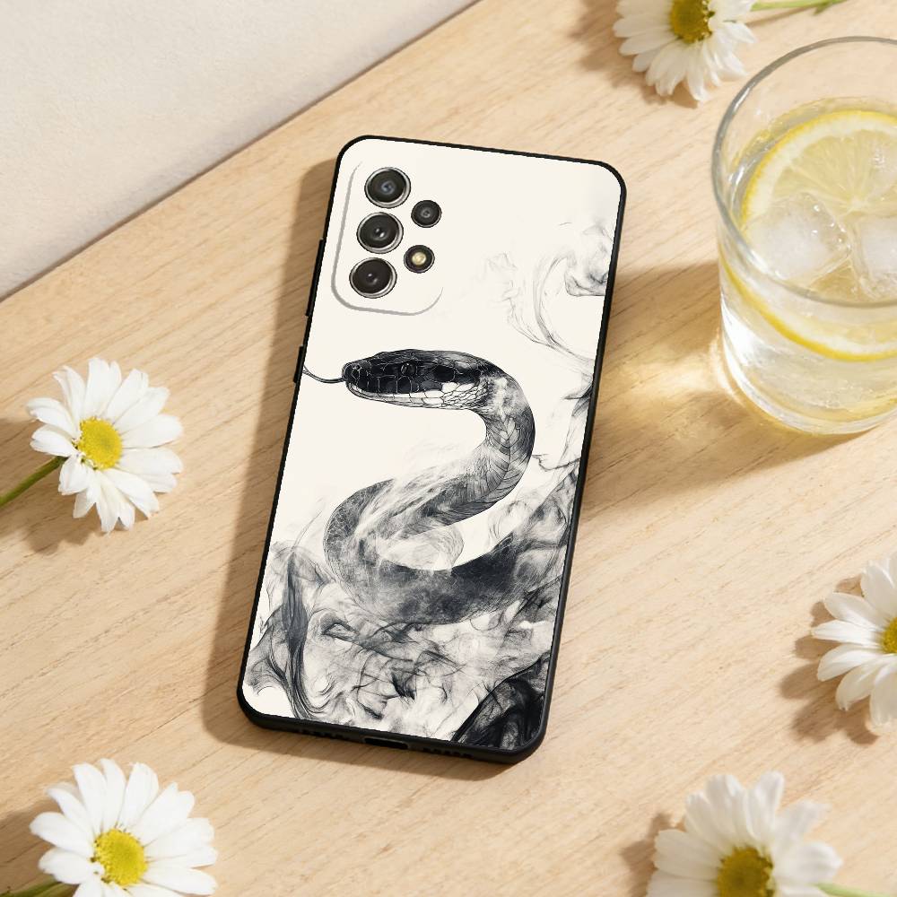 

Divine Wisdom snake Phone Case For Samsung S25,S24,S21,S22,S23,S30,Ultra,S20,Plus,Soft Silicone Black Cover Samsung S225G