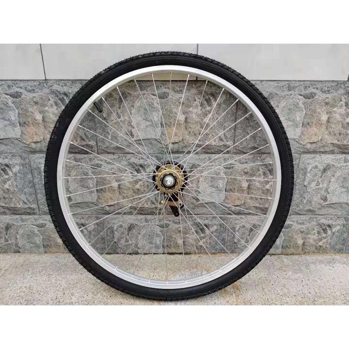 20-Inch 24-Spoke Bicycle Wheelset with Tires, Fully Assembled, Ready to Ship