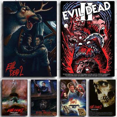 1pc Classic Horror Movie The Evil Dead Abstract Vintage Poster HD Posters Home Room Bar Cafe Decor Art Wall Painting Picture