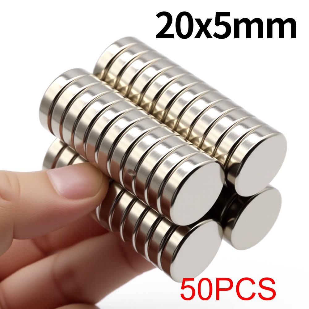 20x5mm Super Silný Neodymový Magnet N35 NdfeB Permanentní Magnetické imanes Kulaté Silné Magnety Ledničkový Magnet