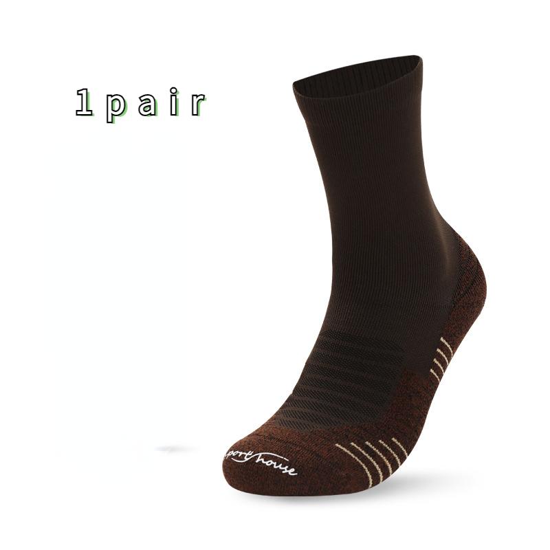 Storlek 39-44 Herr Mellånga Tunna Basketstrumpor Frotterad Sula Praktiska Sportstrumpor