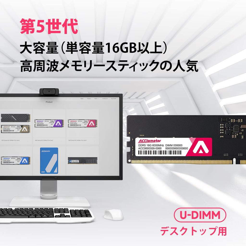 DDR5 Desktop-PC-Speicher CL46 XMP Acclamator-Stücke 32GB-6000MHz (PC5-48000) 3.0/EXPO 16GB2