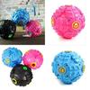 Enamel Rubber Squeak Toy Treat Dispenser Chew Resistant Interactive Dog Toy For Puppy Training