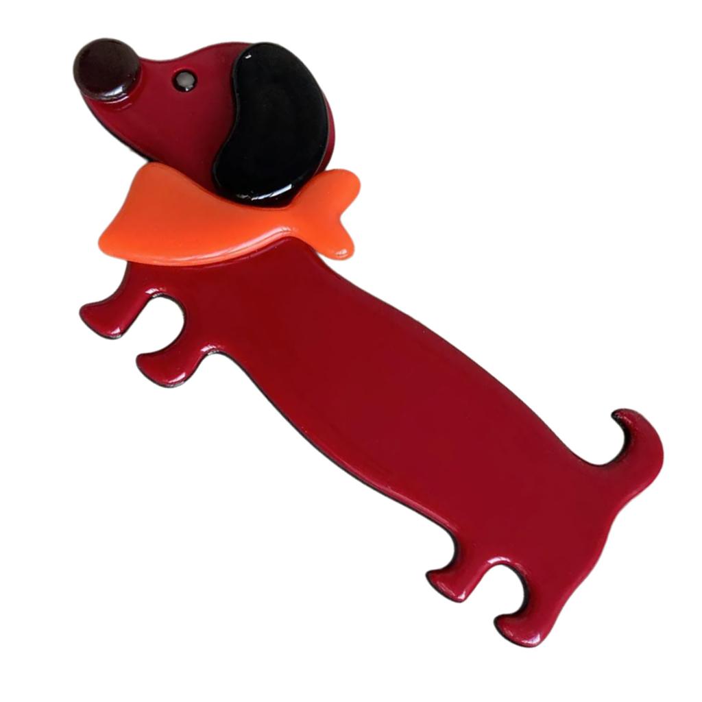Popular Acetate Dachshund Hair Clip Fun Sausage Dog Hair Clip for All Ages Lovely Hair Barrettes Side Hair Styling Clip