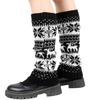 Thick Knit Snowflake Reindeer Christmas Leg Warmers