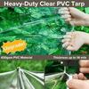 1 Stück PE Verdickt Transparent Wasserdichtes Tuch Reißfest Staubdicht Kunststoff Wachstuch Outdoor Überdachung mit Verstärkten Metallösen Geeignet