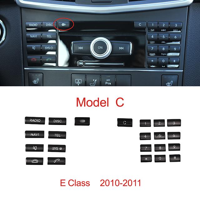 Autocolante decorative pentru panou CD pentru control central al mașinii, autocolante ABS pentru Mercedes Benz Clasa C/E W204 W212 GLK CLS 2012-2013