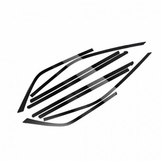 Gloss Black Blackout Delete Overlay For 2011- Chrysler 300 Window Trim Decor