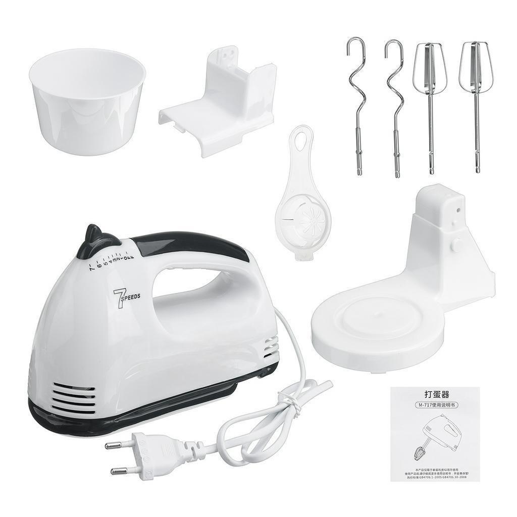100W 7 Speed Electric Food Mixer Table Stand Cake Dough Mixer Handheld Egg Beater Blender Baking Whipping Cream Machine