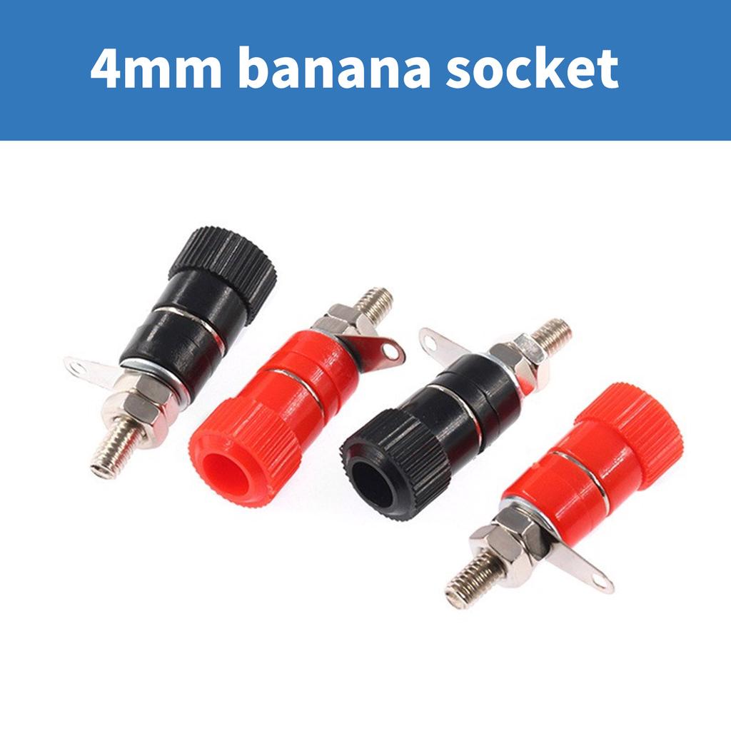 50Pcs 4mm Banana Plugs Socket Connector Amplifier Speaker Binding Posts Terminal Electrical Connector Terminal Enduring