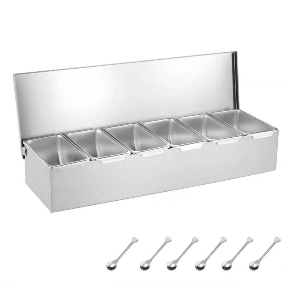 Récipient d'assaisonnement à épices créatif Récipient de stockage d'assaisonnement à plusieurs compartiments Organisation de la maison